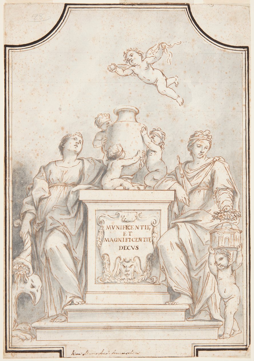 Tek Renkli Resim için Tasarım, Corpus Domini Kilisesi, Bologna, İtalya by Marc Antonio Franceschini