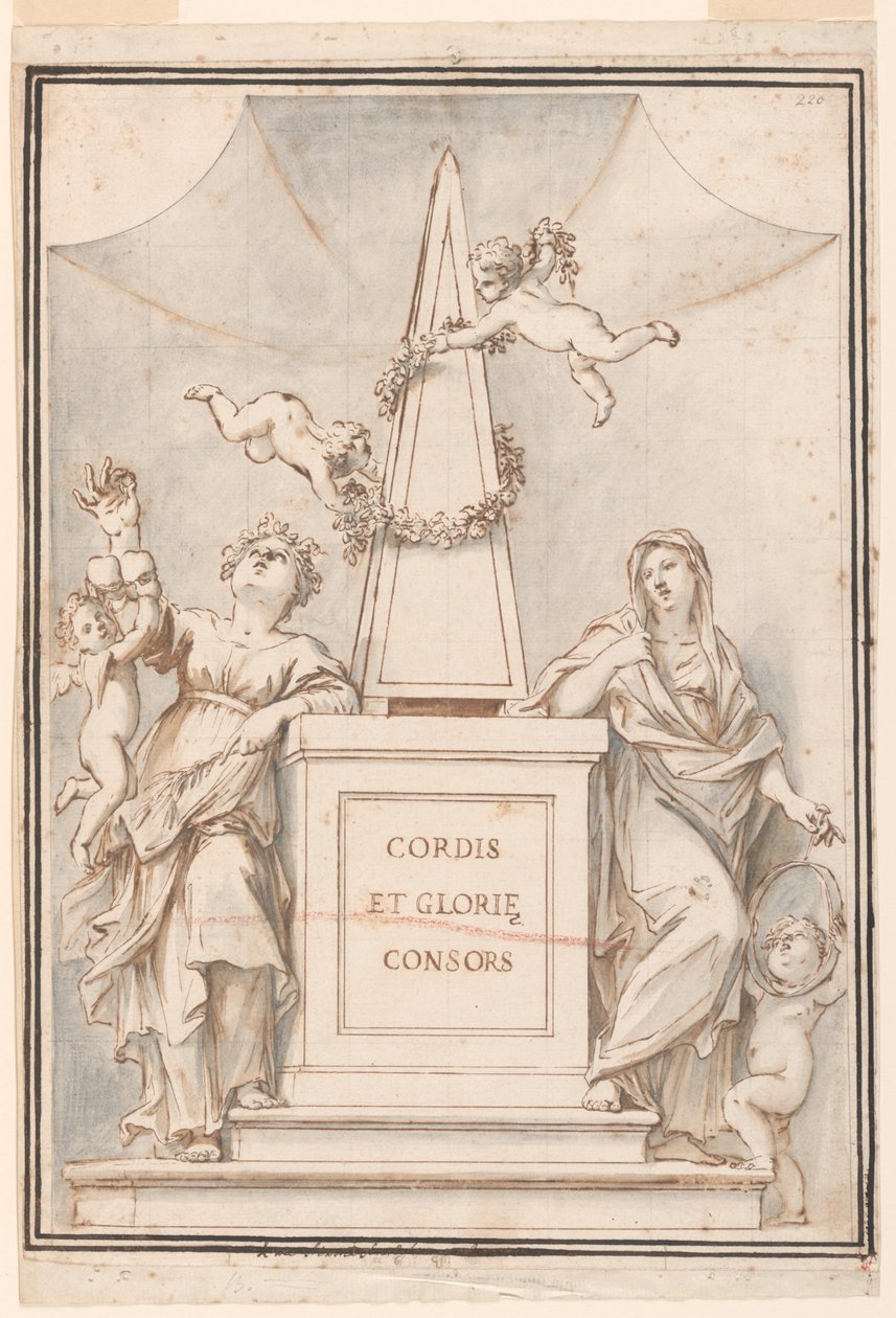 Tek Renkli Resim için Tasarım, Corpus Domini Kilisesi, Bologna, İtalya by Marc Antonio Franceschini