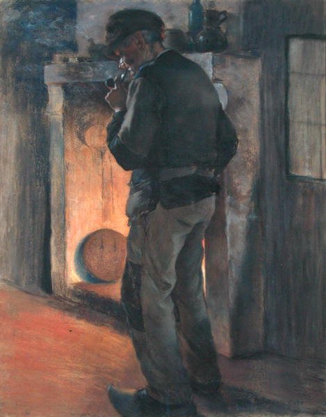 Eski Köylü (tuval üzerine kağıt üzerine pastel) by Marc Aurele de Roy Suzor Cote