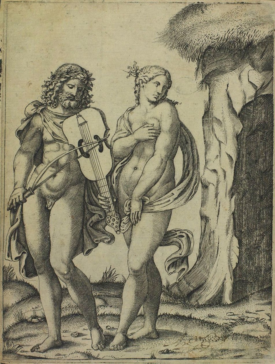 Orpheus ve Eurydice by Marcantonio Raimondi