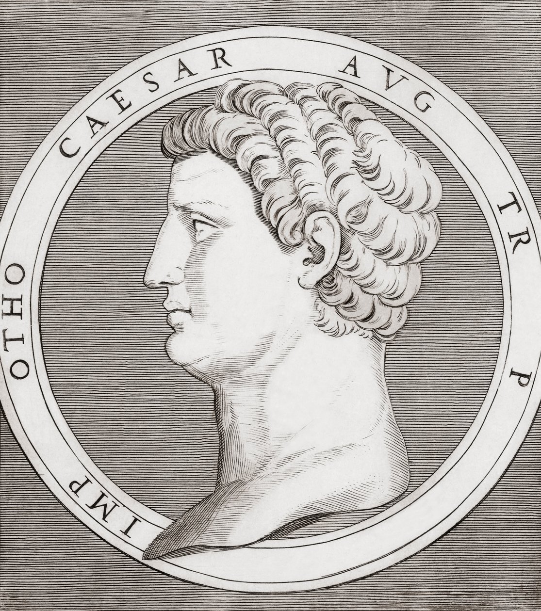 Otho, Roma İmparatoru by Marcantonio (after) Raimondi