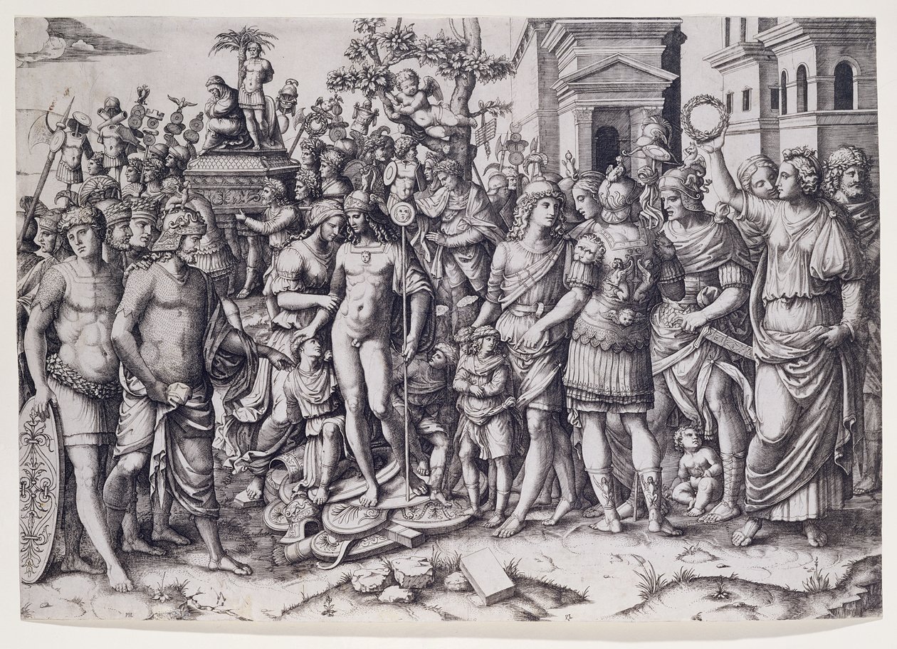 Bir Zafer (gravür) by Marcantonio Raimondi