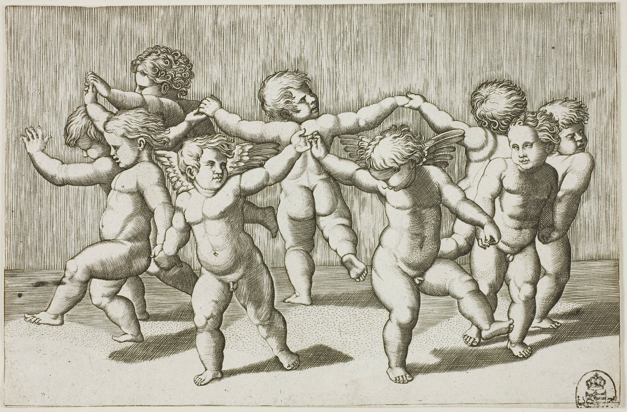 Aşk Tanrısı Dansı by Marcantonio Raimondi