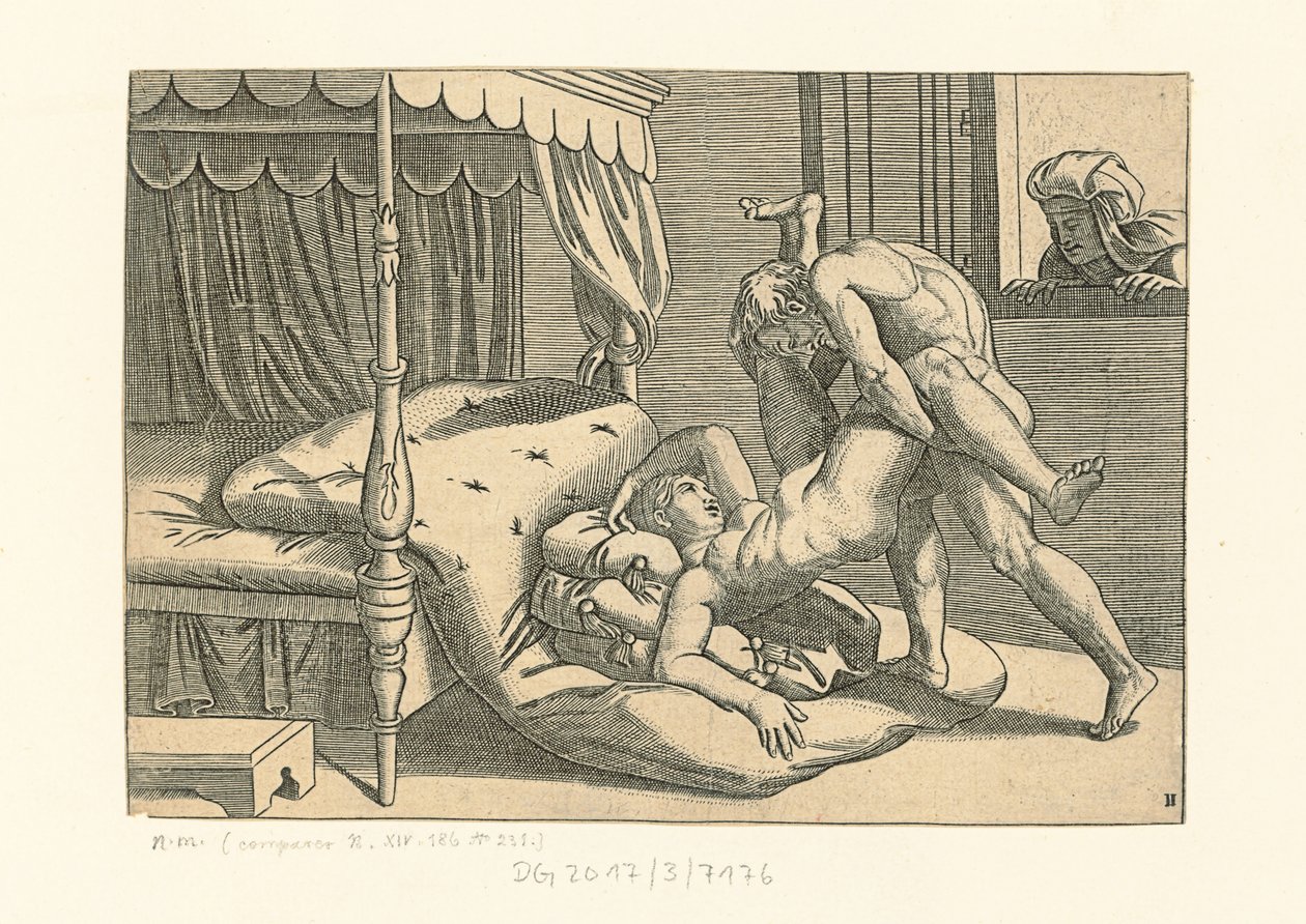 Ben Modi. Konum 9, 1530-1540. by Marcantonio, Raimondi