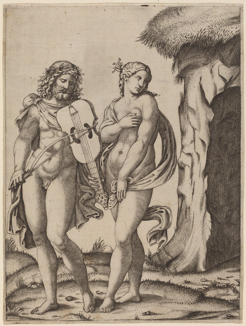 Orpheus ve Eurydice by Marcantonio Raimondi