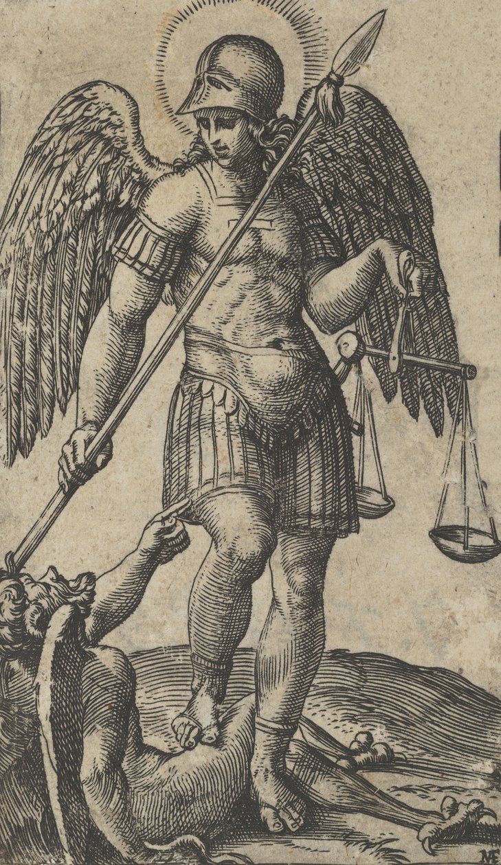 Aziz Michael, 'P..., yak. 1500-1527. by Marcantonio Raimondi