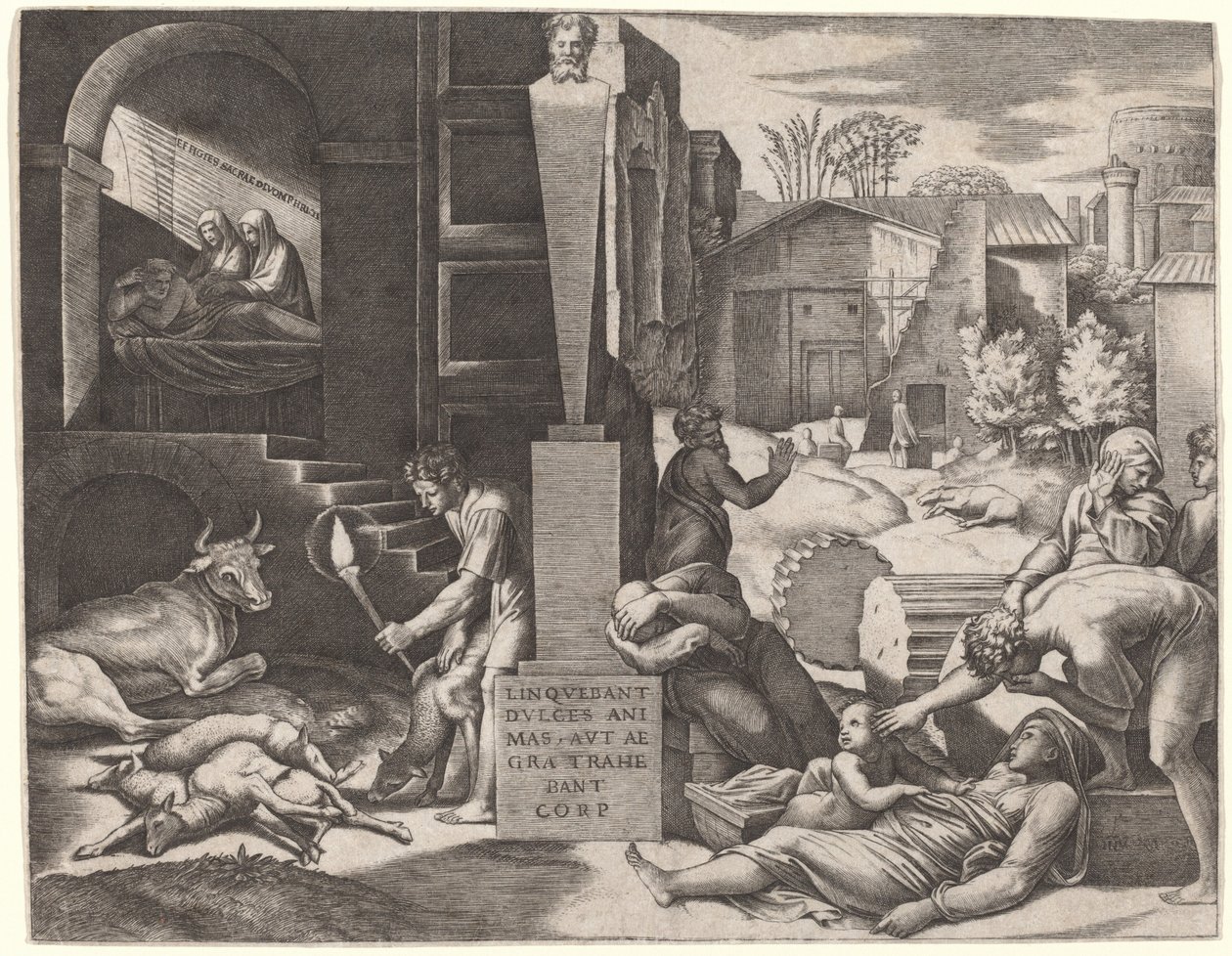 Il Morbetto (Veba) by Marcantonio Raimondi after Raphael