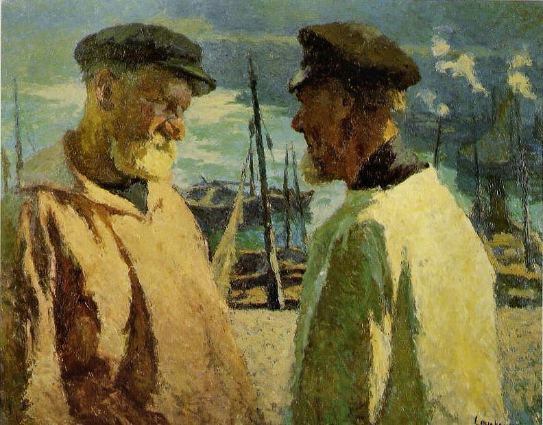 Honfleur limanındaki balıkçılar by Marcel Couchaux
