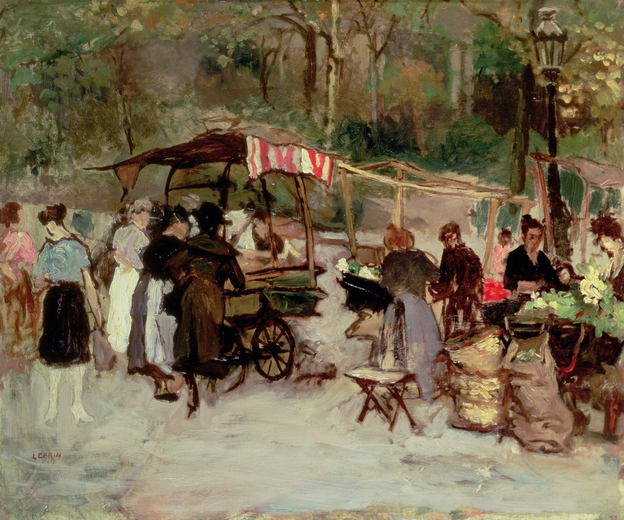 Çiçek Pazarı, 1924 by Marcel Leprin