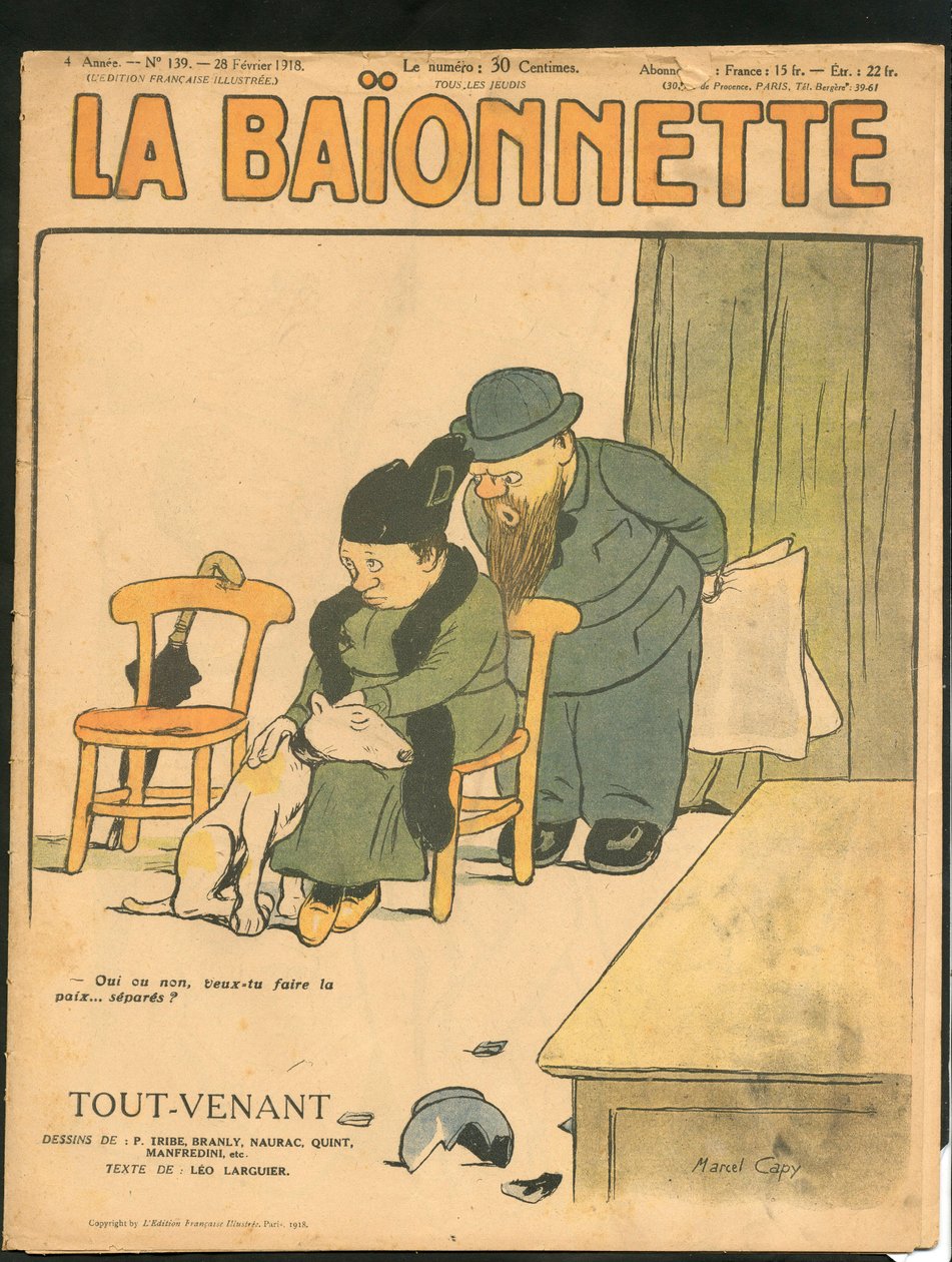 “La Baionnette”in Kapağı, Satirical ve Colours by Marcel Amable O.L. Capy