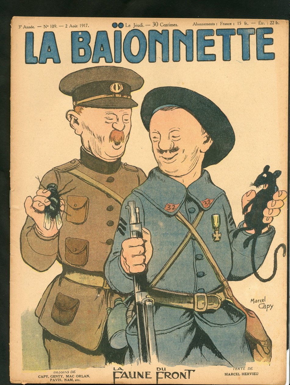 Renklerde Hiciv “La Baionnette”in Kapağı by Marcel Amable O.L. Capy