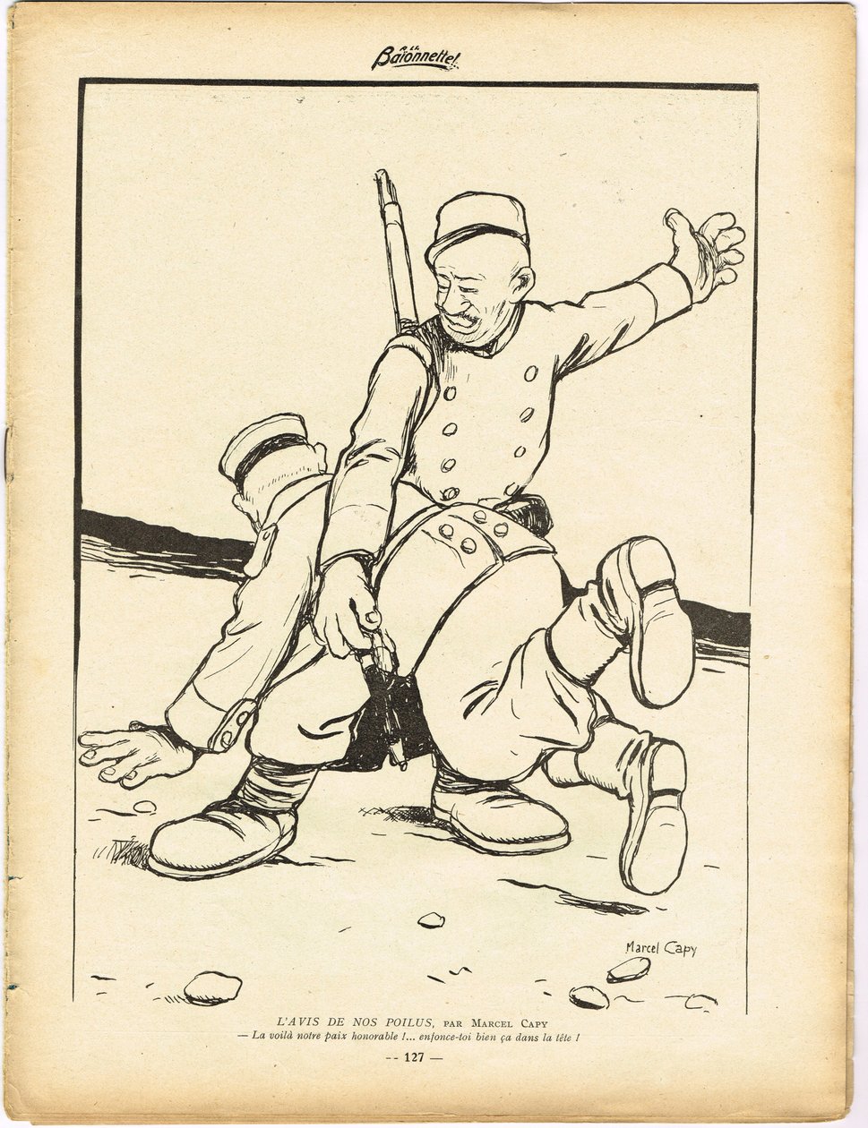 Bayonet, Siyah Beyaz Hiciv by Marcel Amable O.L. Capy