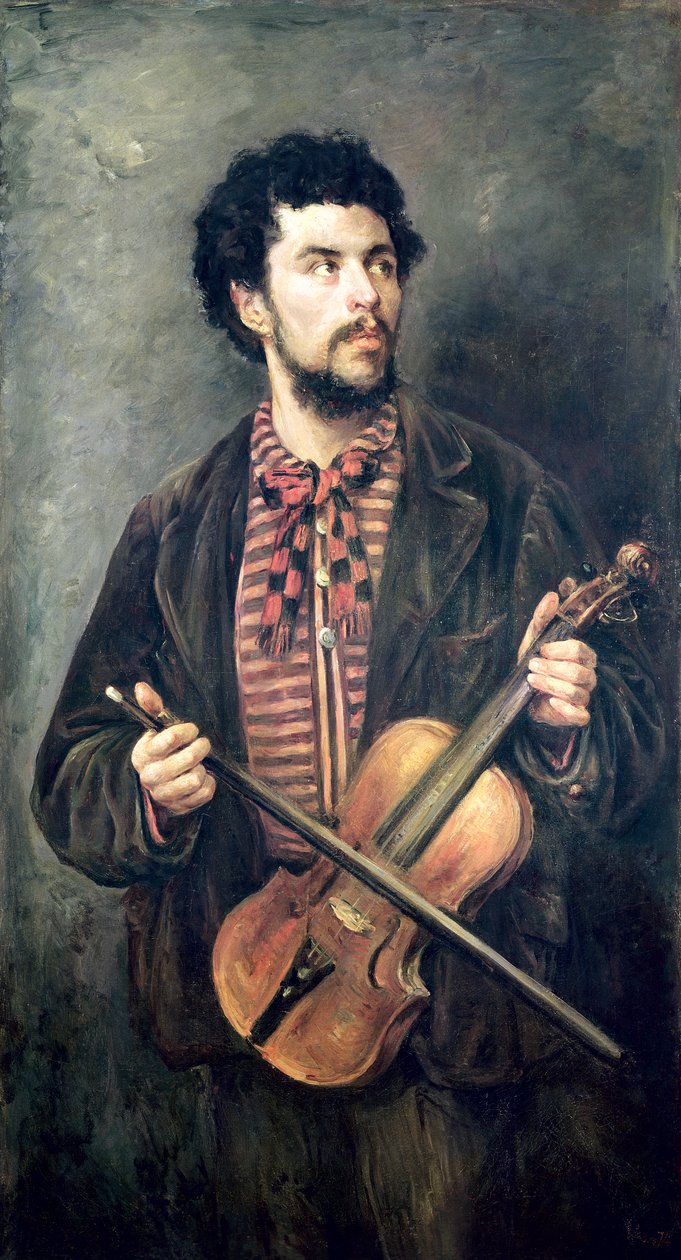 kemancı by Marcellin Gilbert Desboutin
