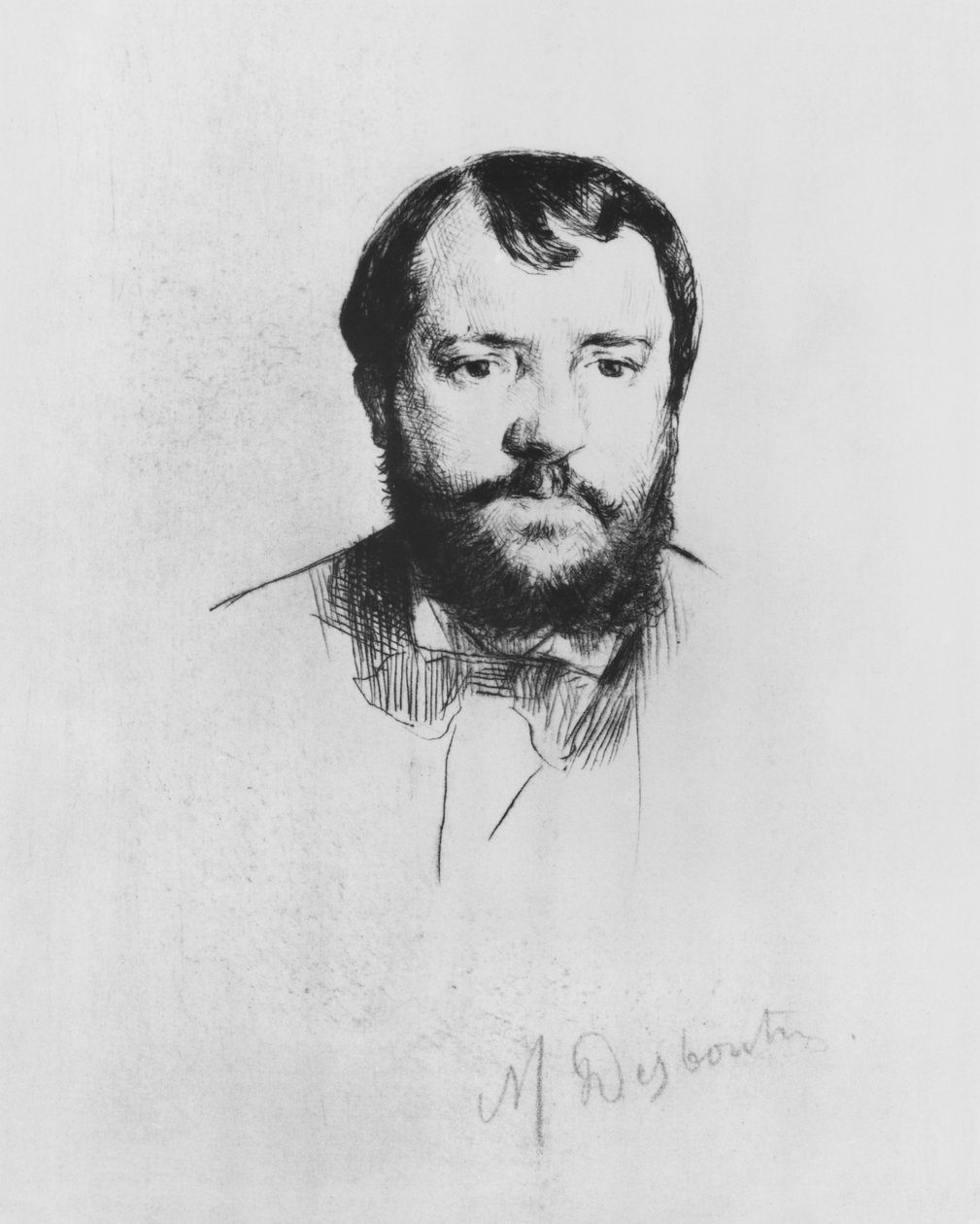 Ernest Hoschede, 1875 (kuru nokta ile aşındırma) by Marcellin Gilbert Desboutin