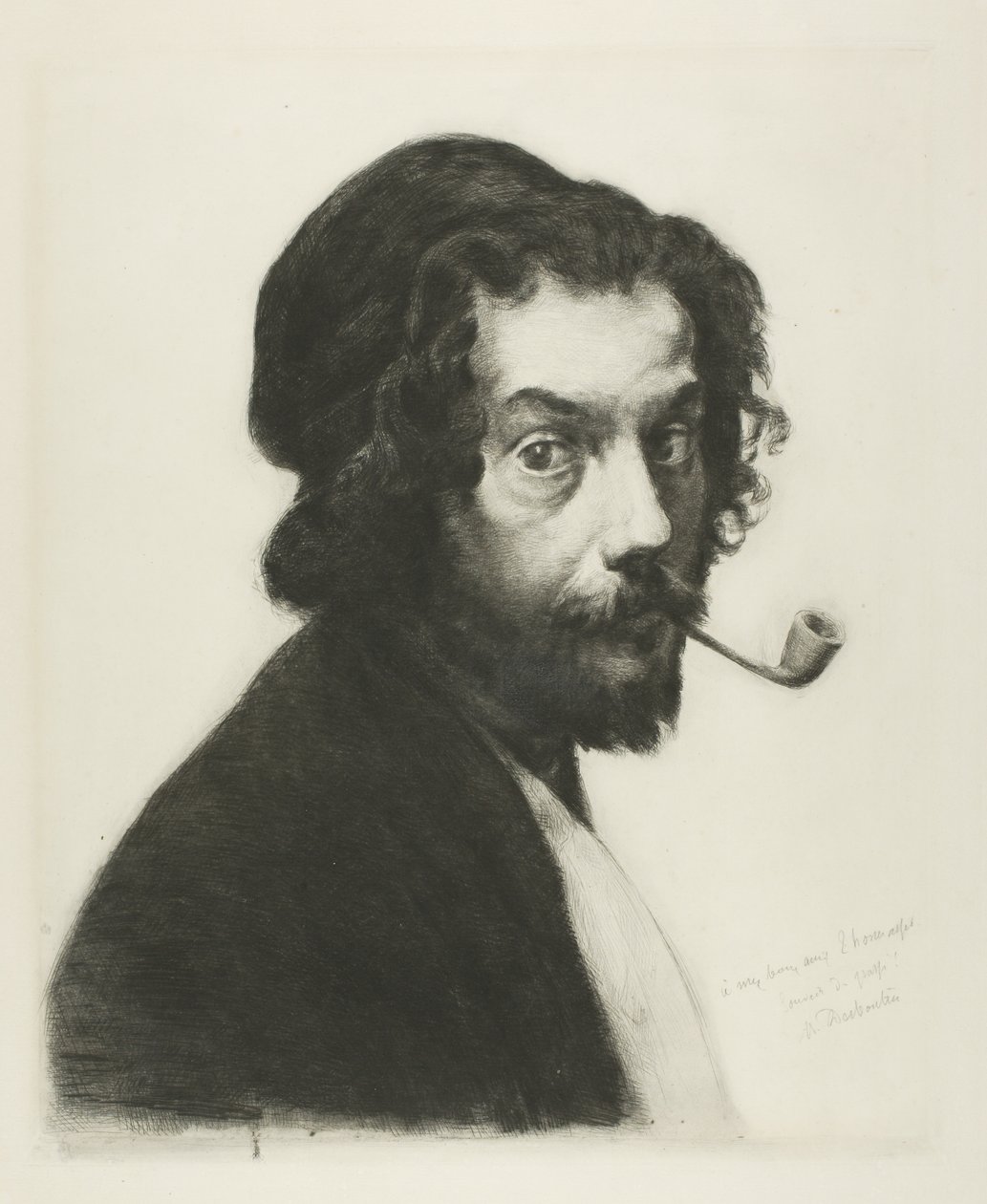 Borulu adam by Marcellin Gilbert Desboutin