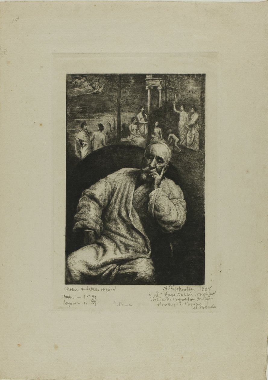 Pierre Puvis de Chavannes, Portre ve Kompozisyon by Marcellin Gilbert Desboutin