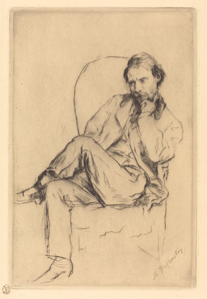Oturan by Marcellin Gilbert Desboutin