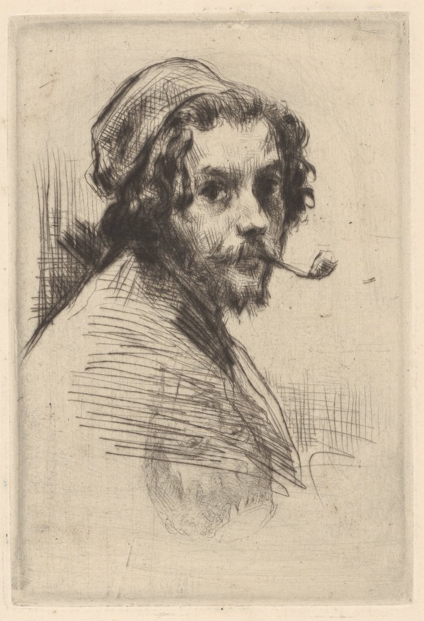 Marcellin Gilbert Desboutin'in borulu otoportresi by Marcellin Gilbert Desboutin