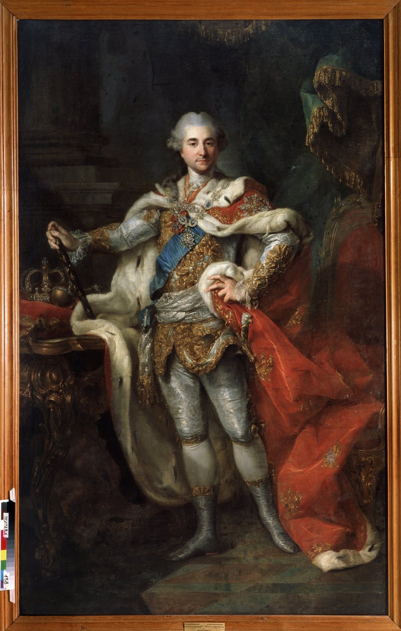 Polonya-Litvanya Topluluğu Kralı ve Büyük Dükü Stanislaw II August Poniatowski'nin Portresi (1732-1798), c.1790 (tuval üzerine yağlı boya) by Marcello Bacciarelli