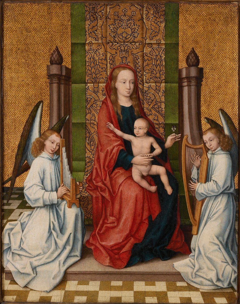 Bakire ve çocuk, 1550-1560 yılları arasında tahta çıktı. by Marcellus Coffermans