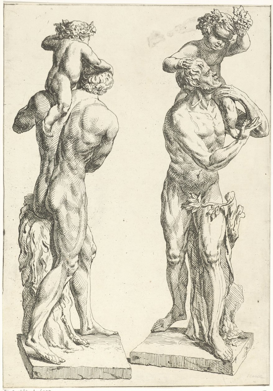 Silenus Bacchus ile tanıştı by Marcellus Laroon (I)