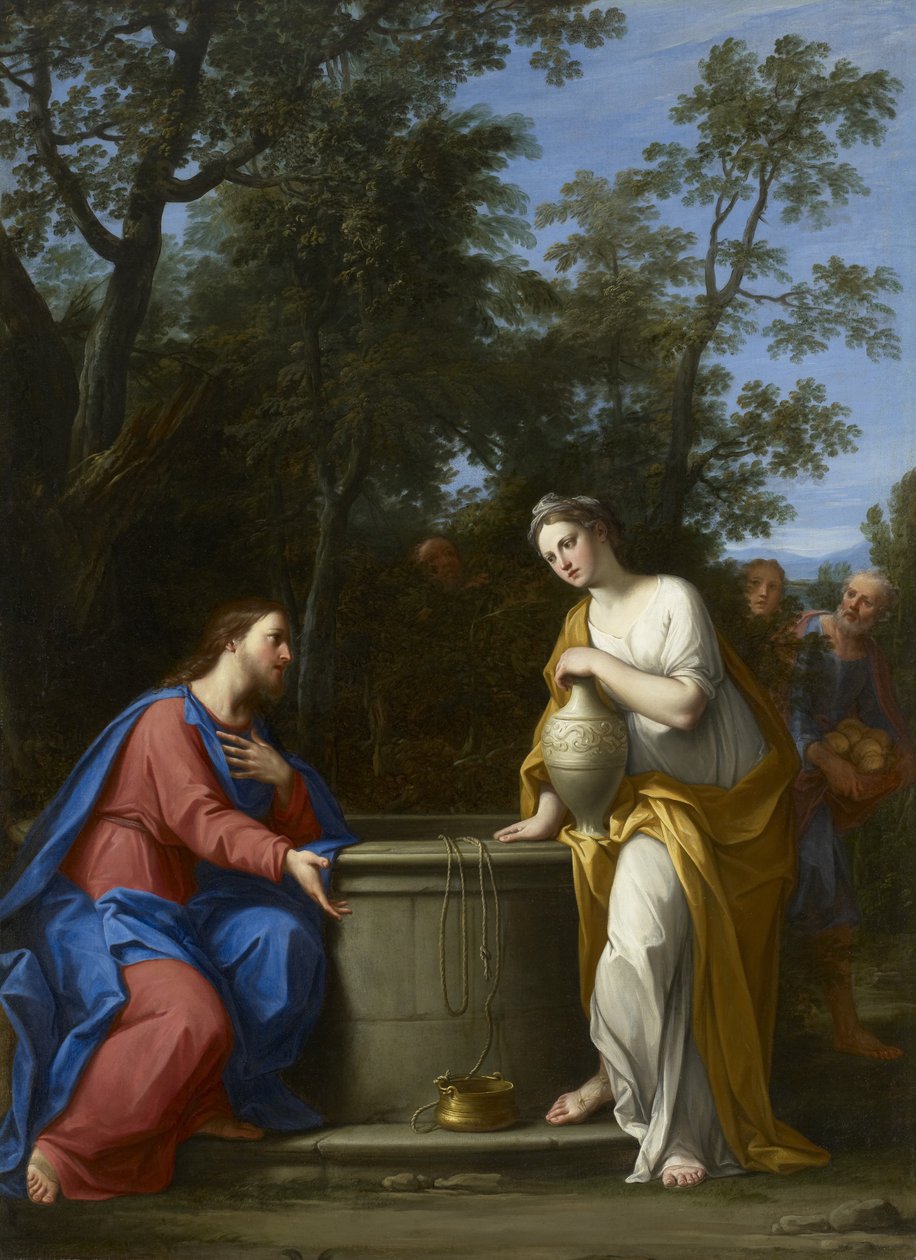 İsa ve Samiriyeli Kadın, c.1700 by Marcantonio Franceschini