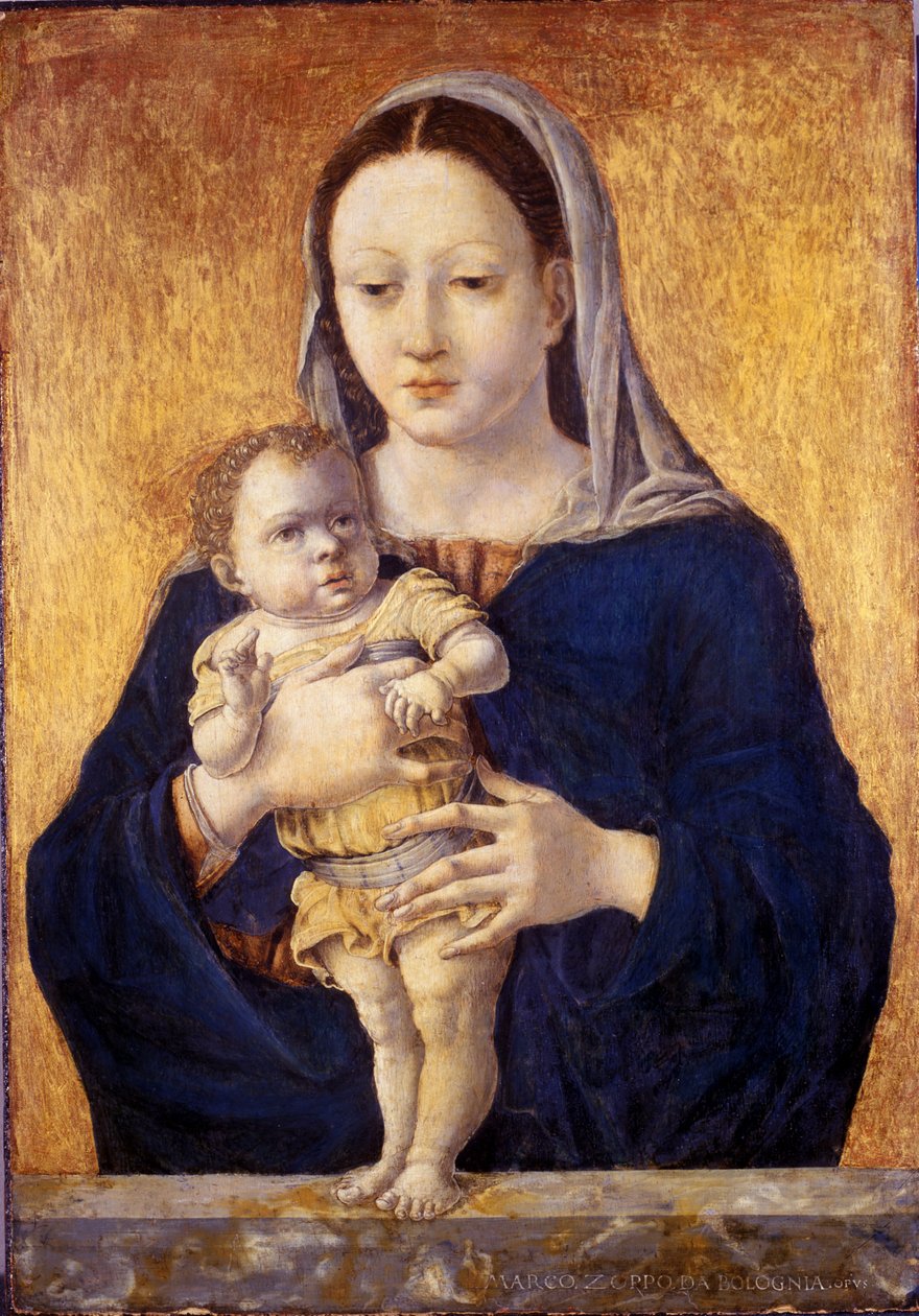 Madonna ve Çocuk, c.1465 (ahşap üzerine tempera) by Marco Zoppo
