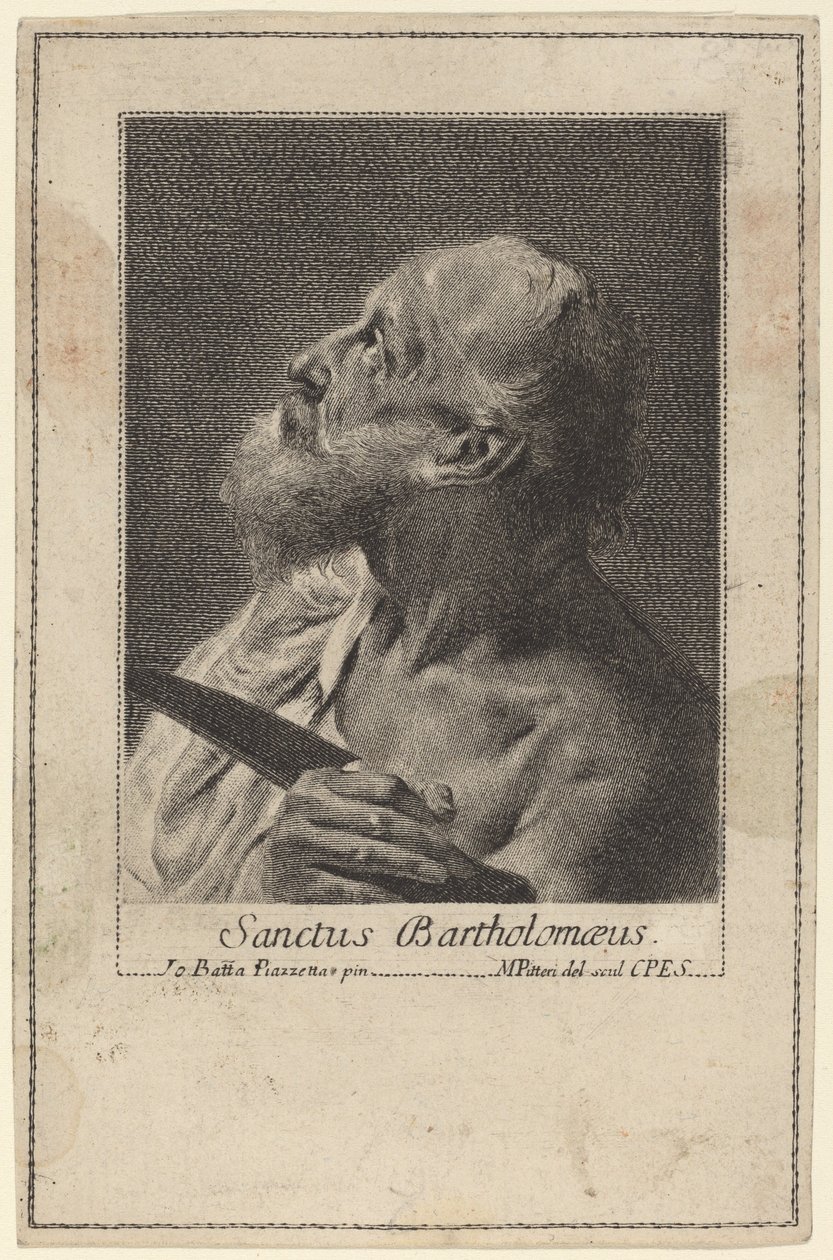 Aziz Bartholomeaus by Marco Alvise Pitteri after Giovanni Battista Piazzetta