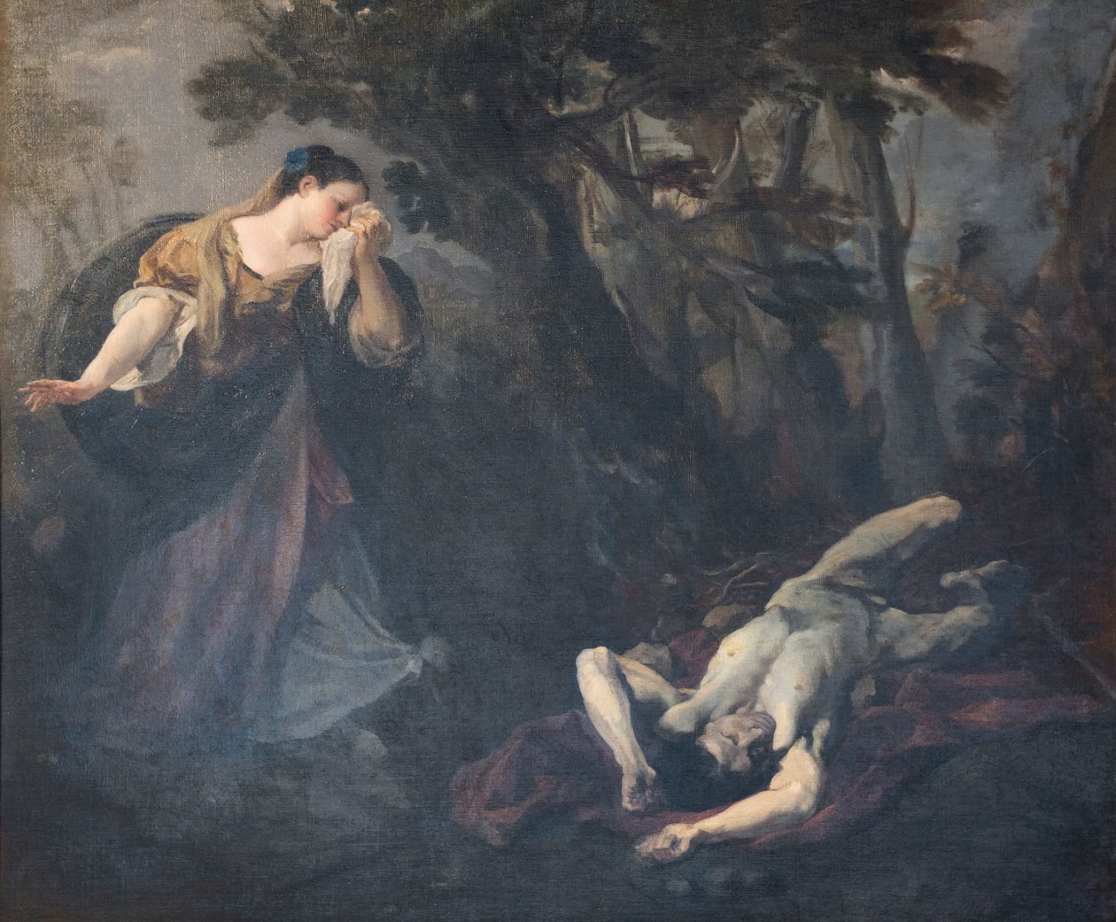 Cortona'lı Aziz Margaret sevgilisinin cesedini bulur by Marco Benefial