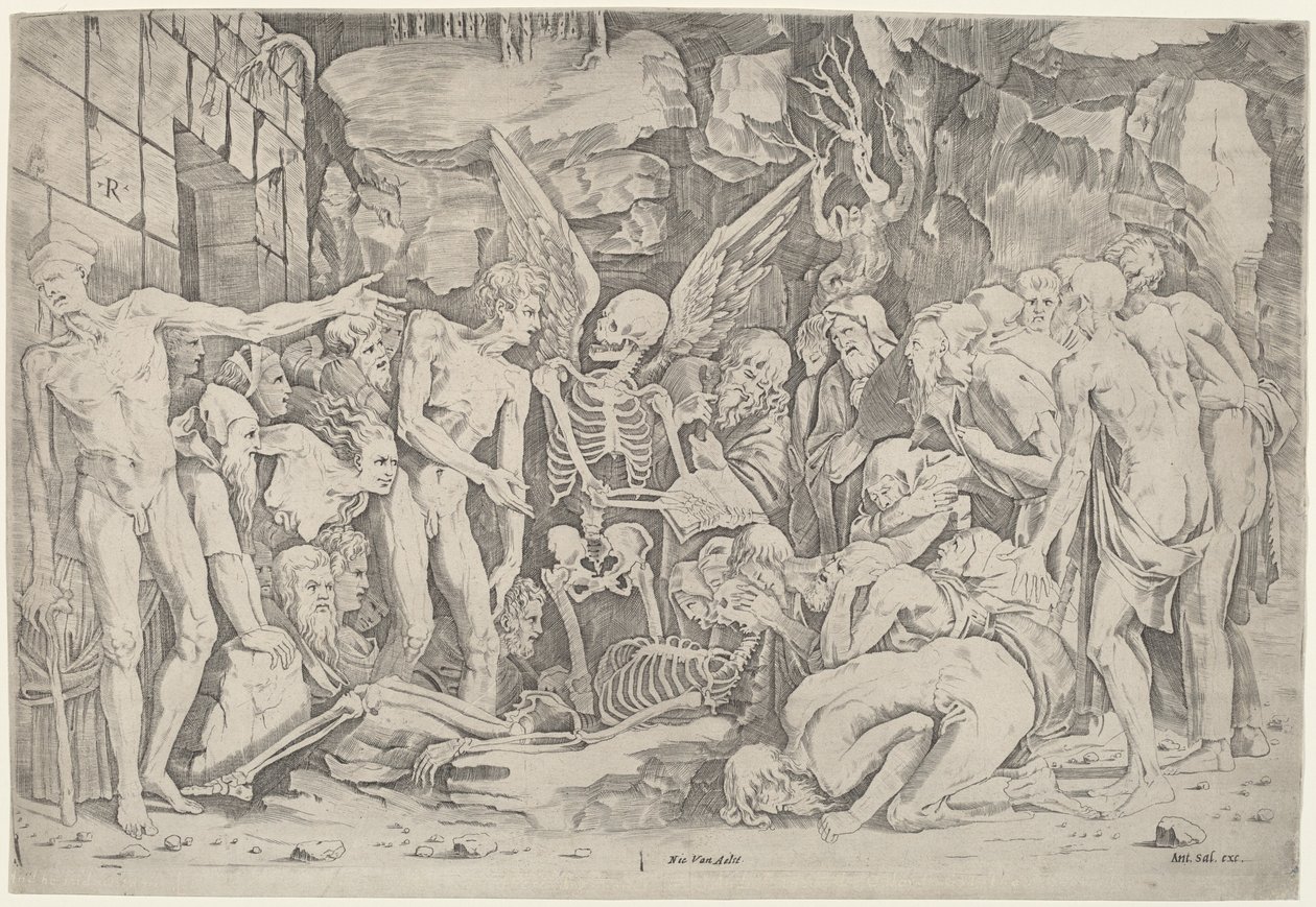 İskeletler by Marco Dente, after Baccio Bandinelli