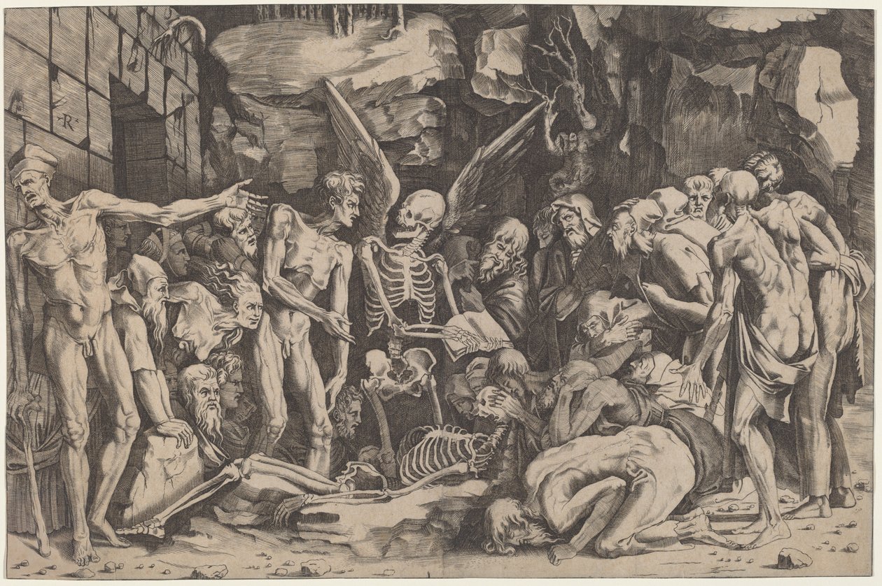 İskeletler by Marco Dente, after Baccio Bandinelli