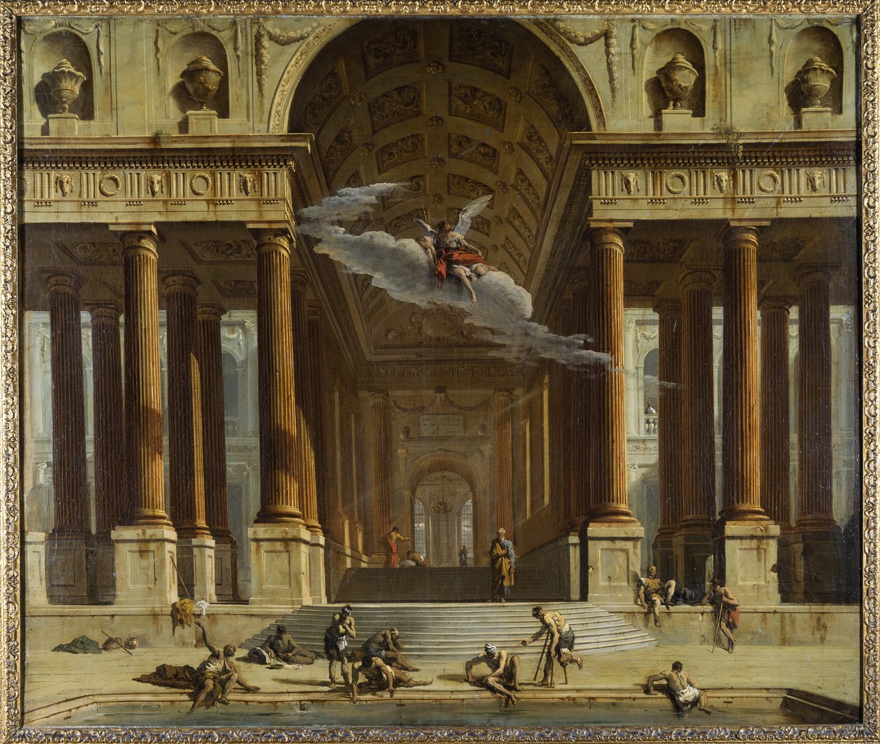 Siloam Havuzu, c.1711-16 (tuval üzerine yağlı boya) by Marco Ricci