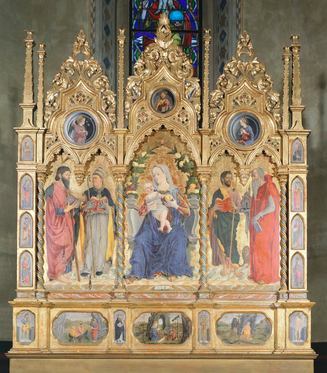Çocuk ve Azizler ile Madonna ile Altarpiece, Bologna (fotoğraf) by Marco Zoppo