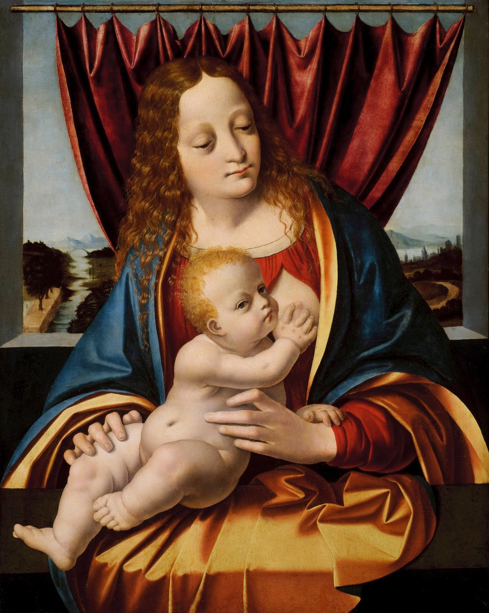 madonna ve çocuk by Marco d Oggiono