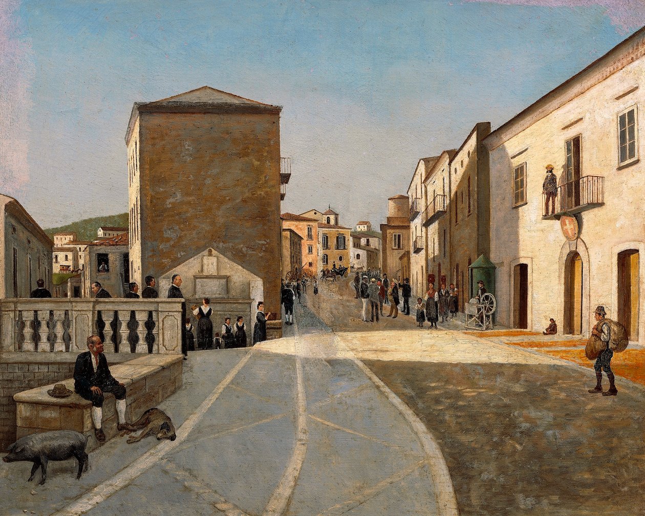 Casacalenda'nın görünümü (tuval üzerine yağlı boya) by Marco di Gregorio
