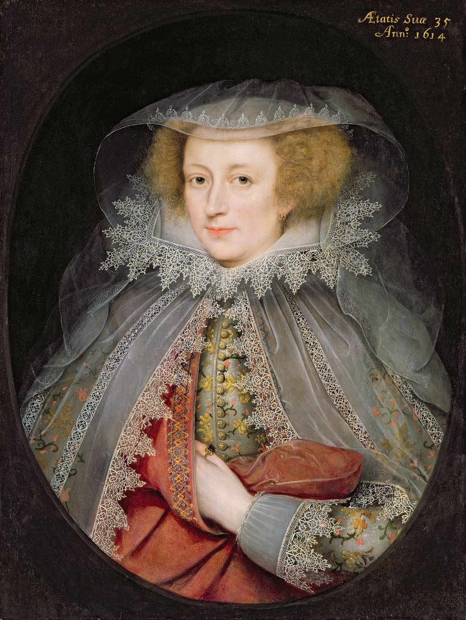 Catherine Killigrew, Lady Jermyn, 1614  by Marcus Gheeraerts