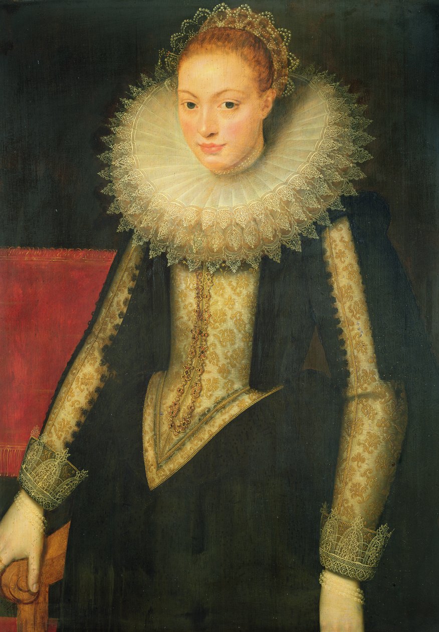Kraliçe I. Elizabeth'in sarayından bir hanımın portresi by Marcus Gheeraerts