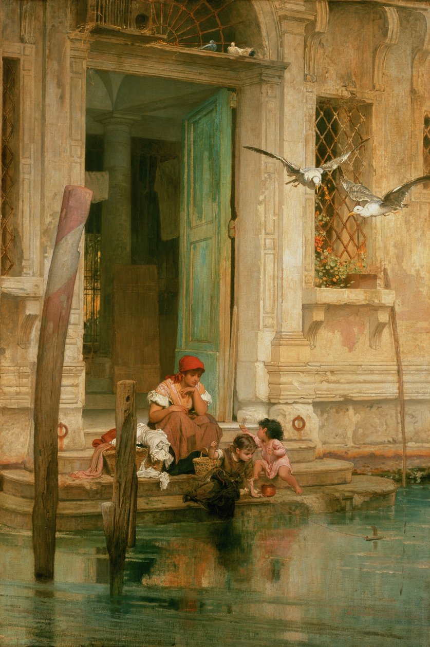 Kanalın yanında, Venedik by Marcus Stone