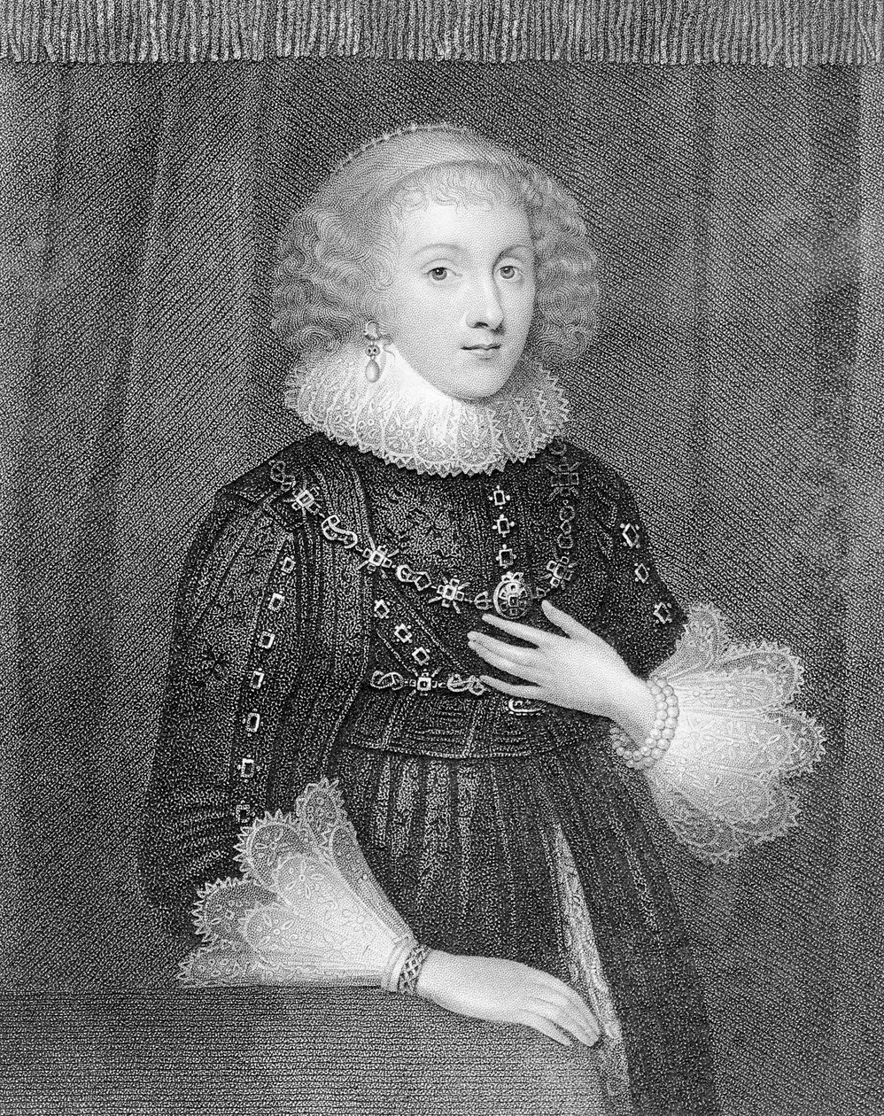 Mary Sidney, Countess of Pembroke, engraved by W.J.Fry  by Marcus Garret Gheeraerts the Younger