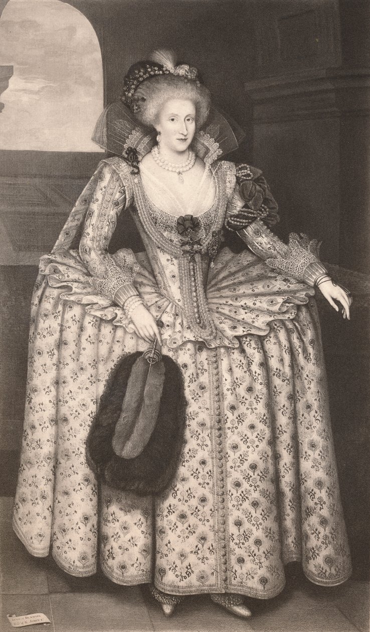 Danimarka Kraliçesi Anne, 1611-1614, 1904 by Marcus Garret Gheeraerts the Younger