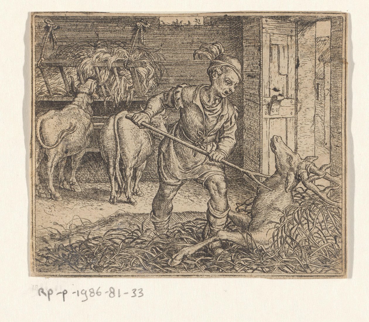 Öküz ahırındaki geyik masalı by Marcus Gheeraerts (I)