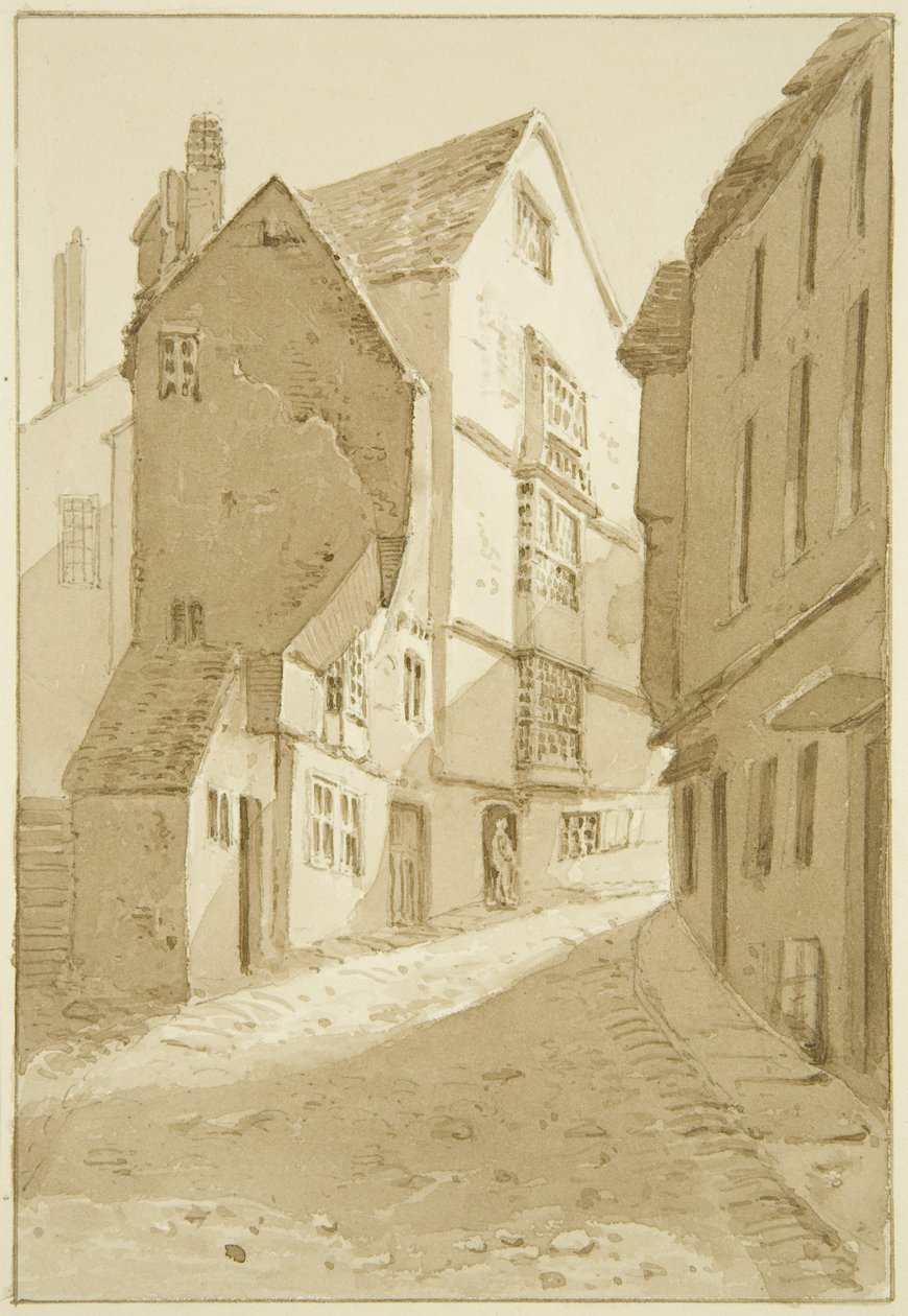 Steep Street (kağıt üzerine kurşun kalem ve sulu boya) by Marcus H. Homes