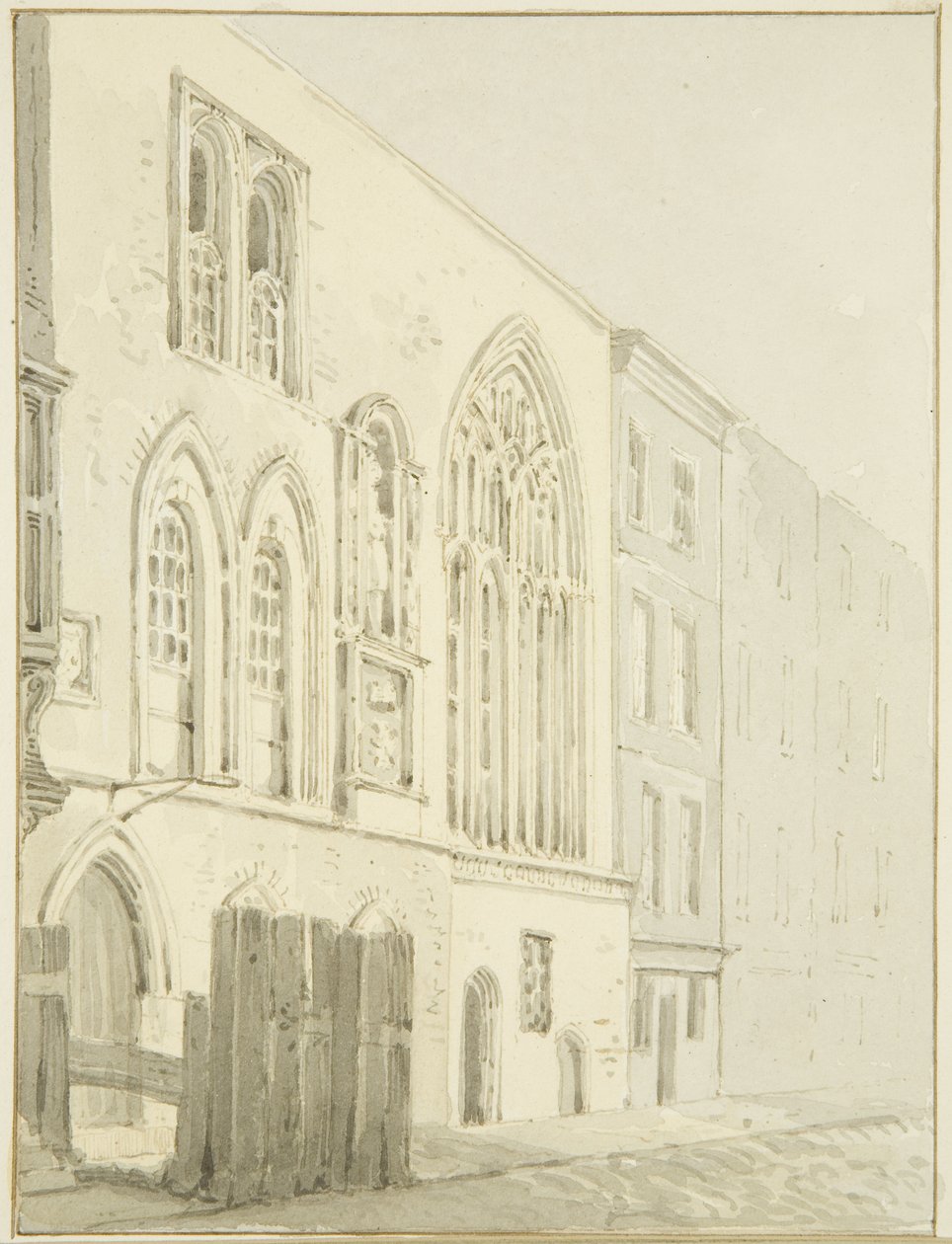 Eski Guildhall (kağıt üzerine kalem ve sulu boya) by Marcus H. Homes