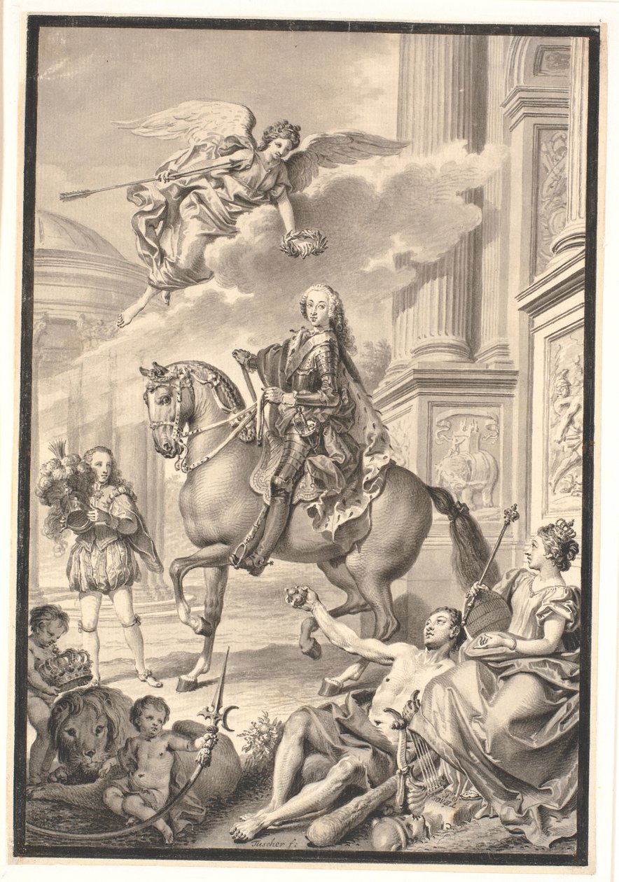 Frederik V, Danimarka ve Norveç tarafından selamlandı by Marcus Tuscher