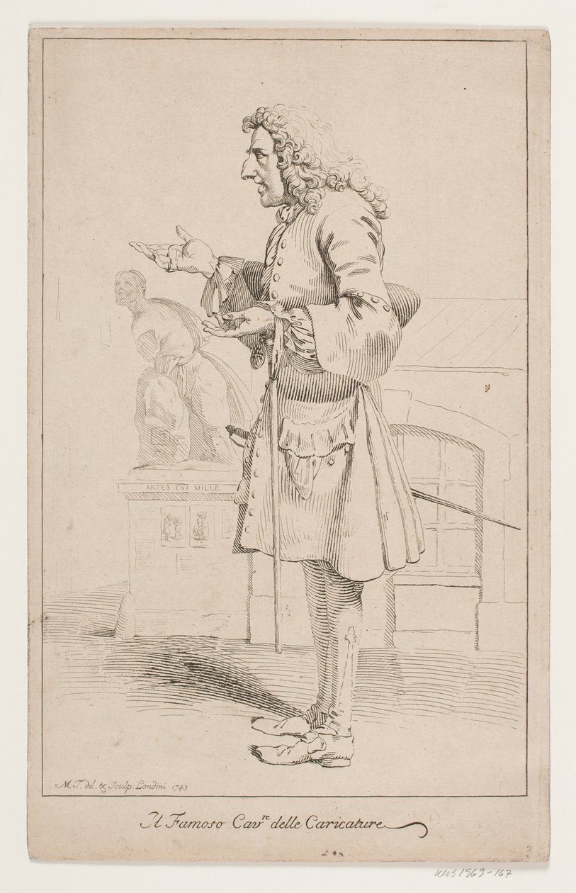 "Ünlü Cavre delle Karikatürü". Portræt af Pier Leone Ghezzi (1674-1755) by Marcus Tuscher