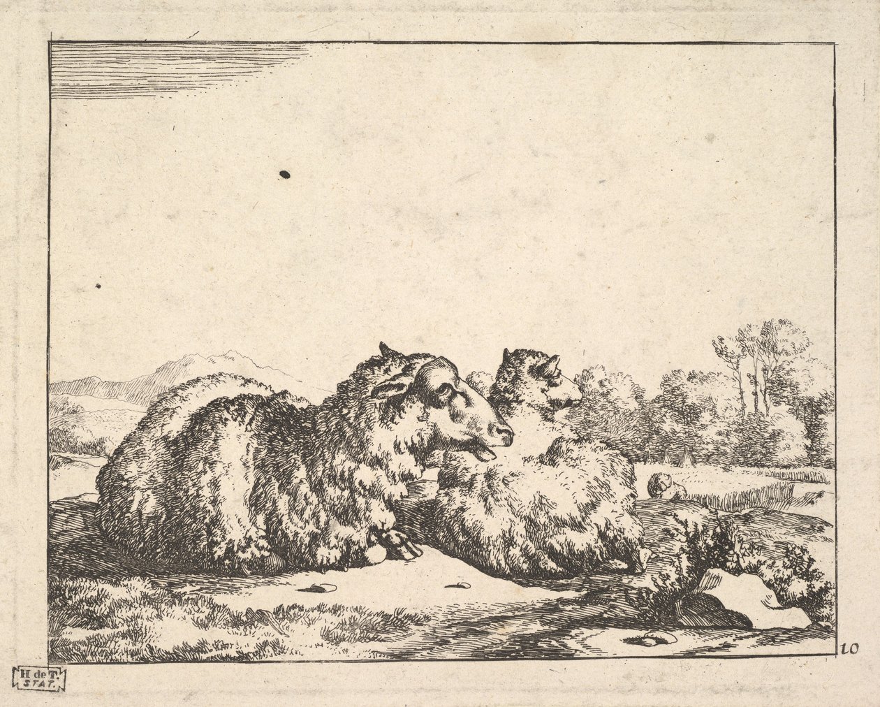 Koyun, 16 tabaklık bir setten, 1664. by Marcus de Bye