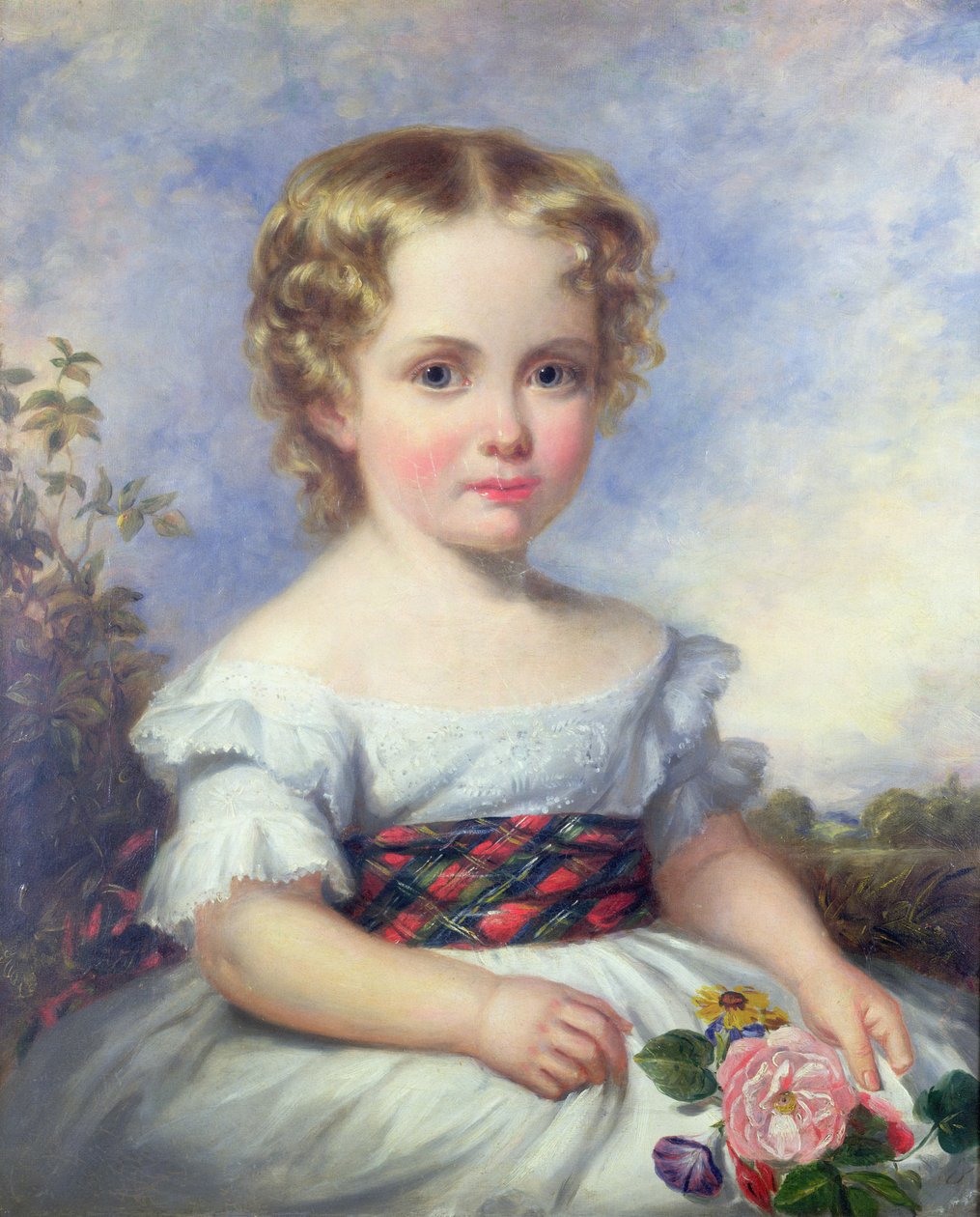ಟಾರ್ಟನ್ ಸಾಶ್ತುರ್ಕ್ ಜೊತೆ ಯುವತಿಯ ಭಾವಚಿತ್ರ by Margaret Sarah Carpenter