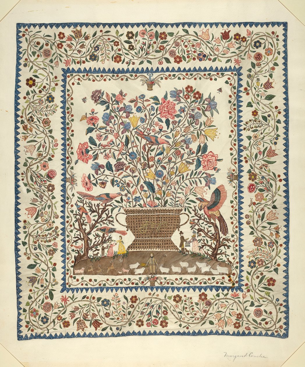 Aplike ve İşlemeli Nevresim, 19351942. by Margaret Concha