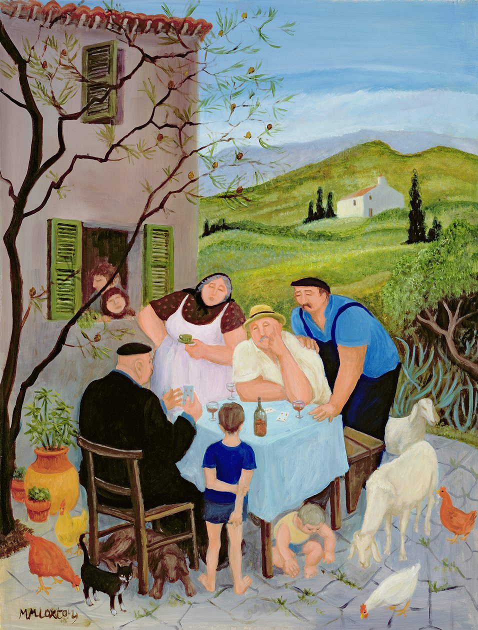 Pazar (tuval üzerine yağlıboya) by Margaret Loxton