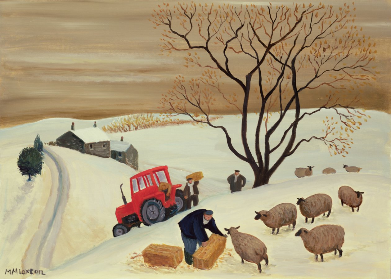 Traktörle Samanın Koyuna Taşınması by Margaret Loxton